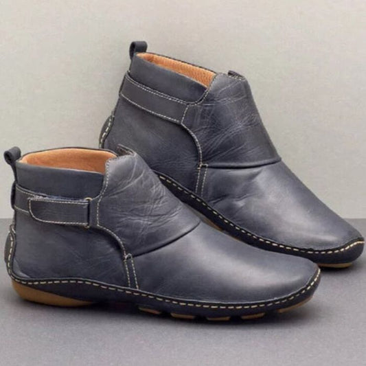 Dandy - Comfortabele leren enkellaarzen voor dames