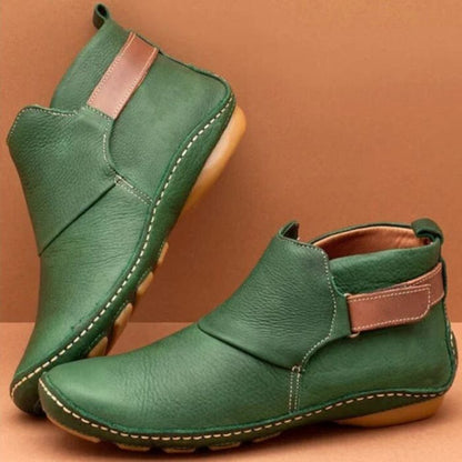 Dandy - Comfortabele leren enkellaarzen voor dames
