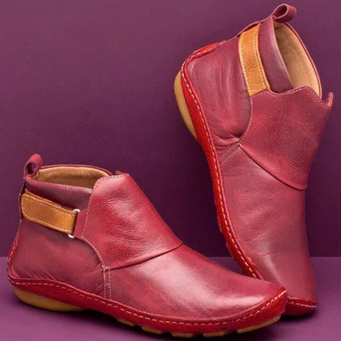 Dandy - Comfortabele leren enkellaarzen voor dames