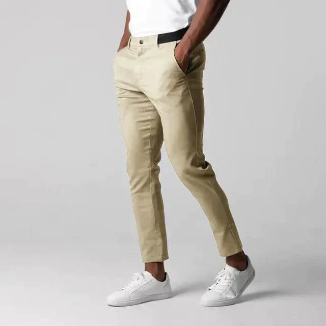 Niles - Slim-fit stretch chino herenbroek