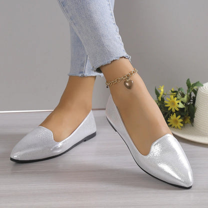 Dayanara - Dames ballerina’s met spitse neus en lage instap