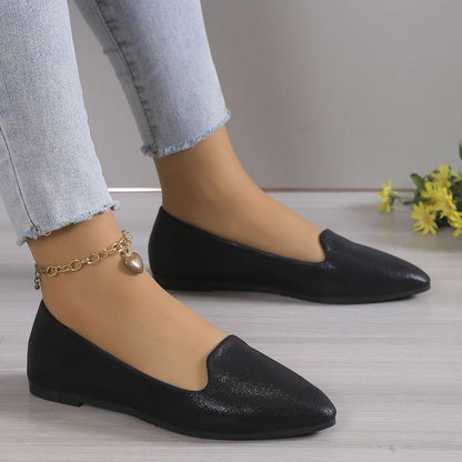 Dayanara - Dames ballerina’s met spitse neus en lage instap