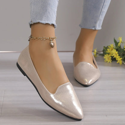 Dayanara - Dames ballerina’s met spitse neus en lage instap
