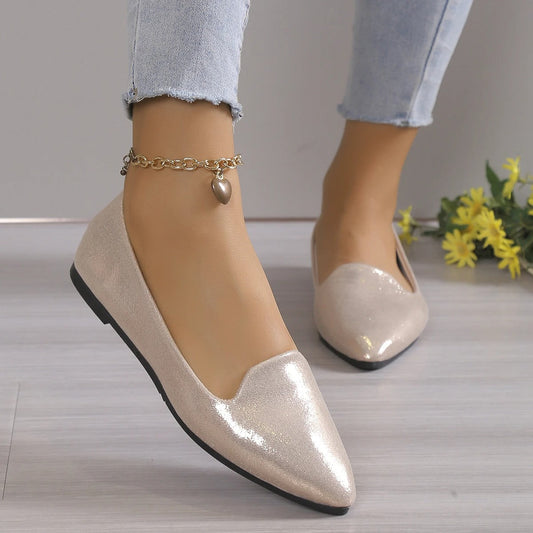 Dayanara - Dames ballerina’s met spitse neus en lage instap