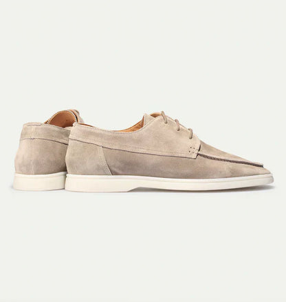 Odo - Leren veterschoen met suède look voor heren