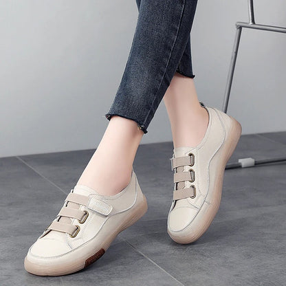 Dunya - Dames sneakers met elastische bandjes en contrastneus