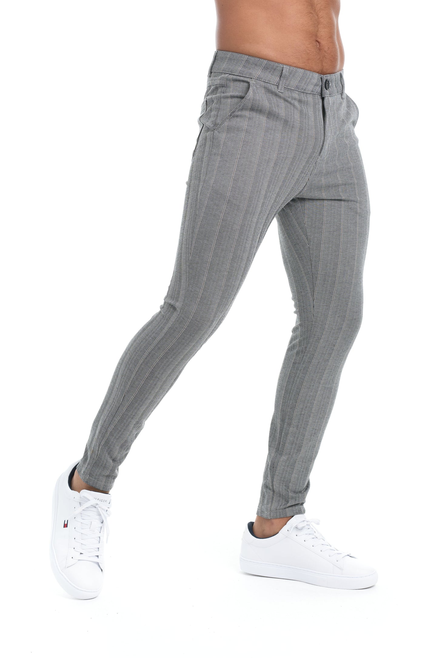 Rodrigo - Heren slim-fit geruite broek