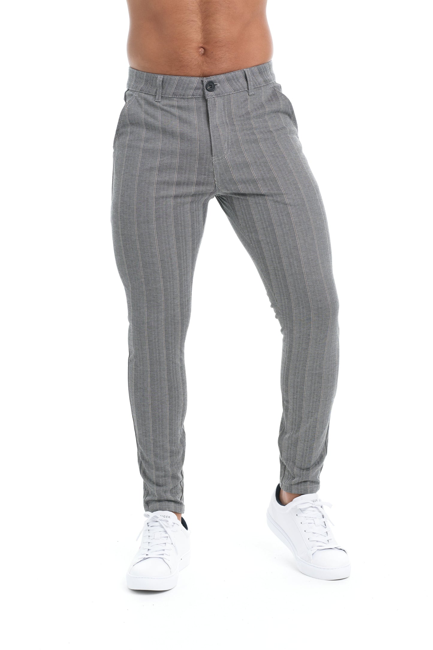 Rodrigo - Heren slim-fit geruite broek