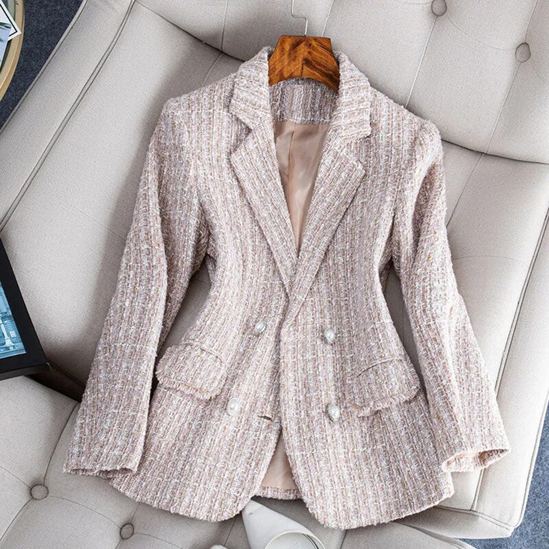 Blossom & Lace - Geruite en getailleerde blazer jas voor dames