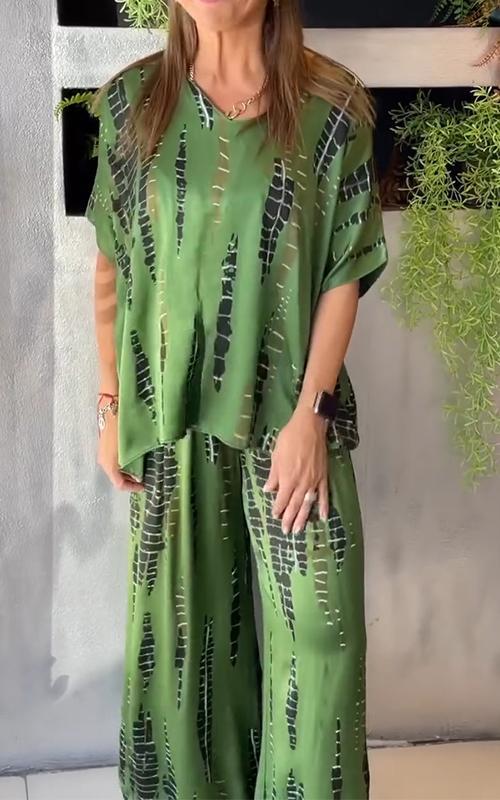 Eszter - Tweedelige dames set met losvallende broek en top