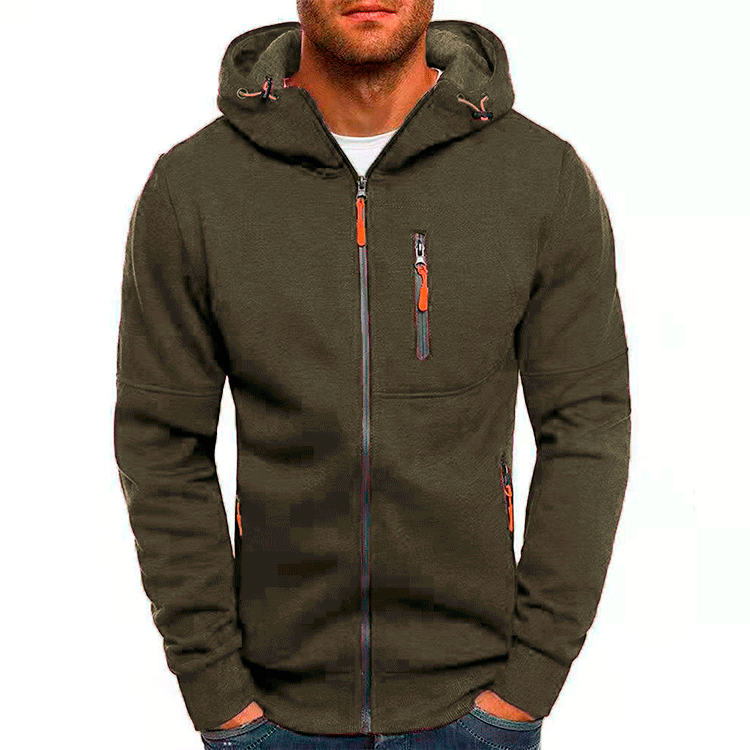 Elias - Slankmakende hoodie met rits en capuchon