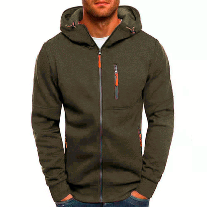 Elias - Slankmakende hoodie met rits en capuchon