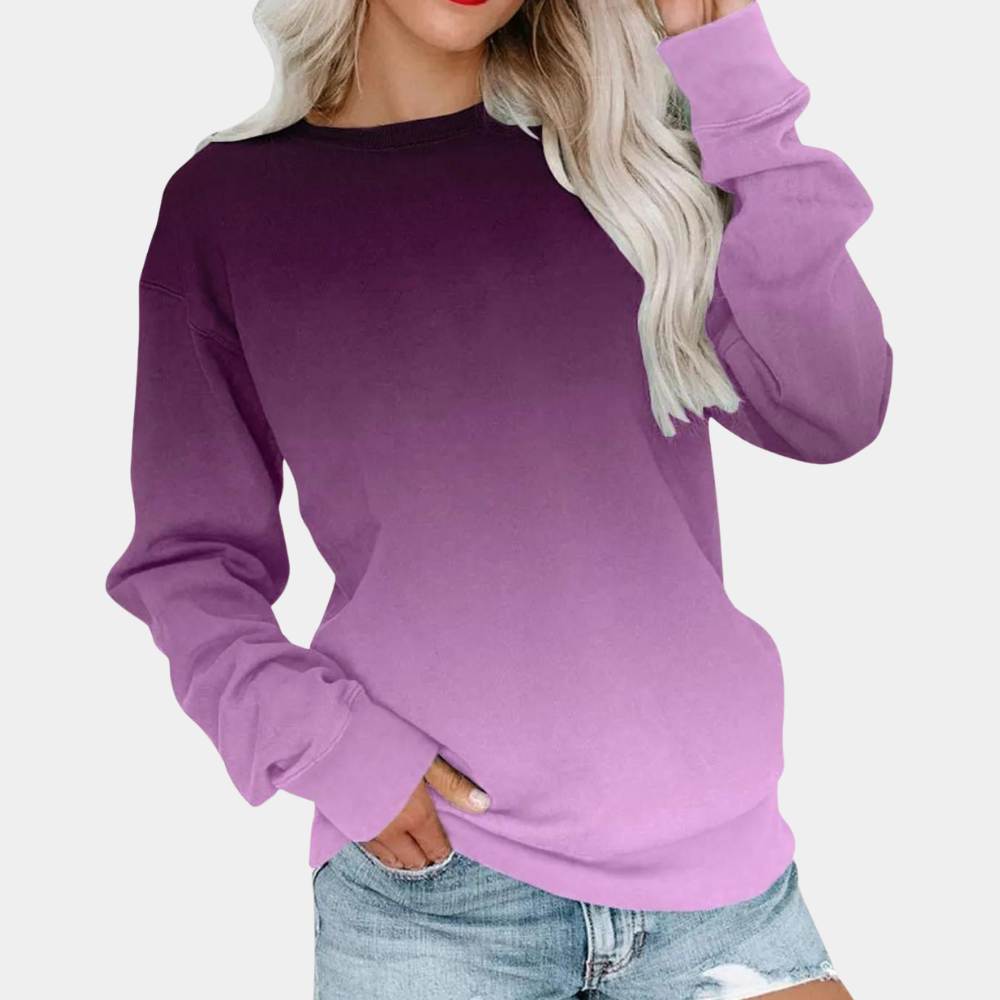Opaline - Gradiënt casual sweatshirt met lange mouwen voor dames
