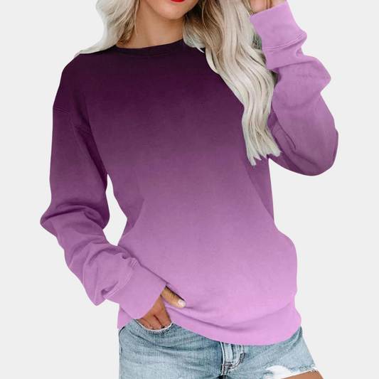 Opaline - Gradiënt casual sweatshirt met lange mouwen voor dames