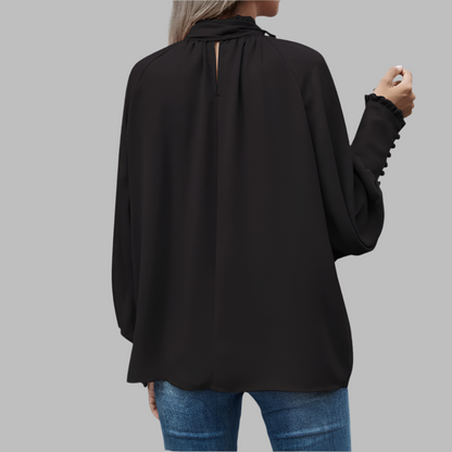 Rafaela - Damesblouse met lange mouwen en strik