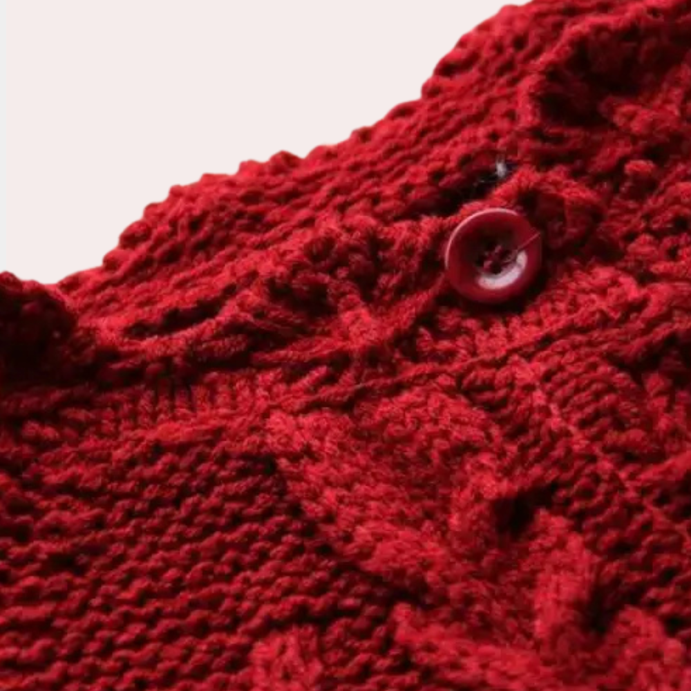 Liane - Elegnat gebreid vest met knoop voor dames