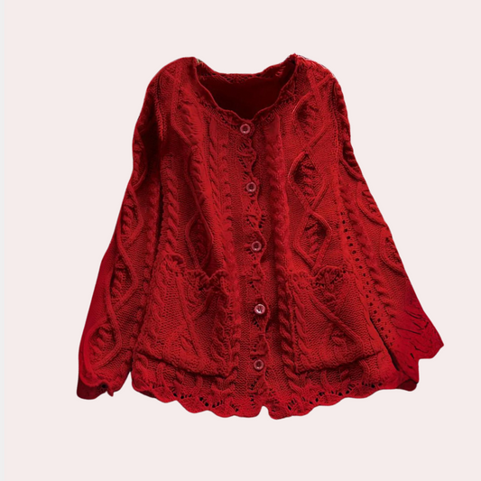 Liane - Elegnat gebreid vest met knoop voor dames
