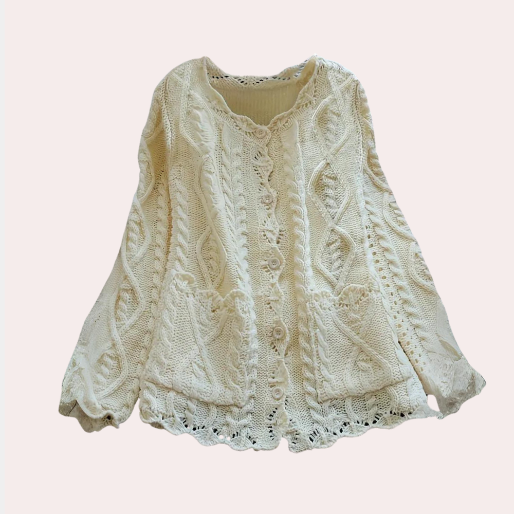 Liane - Elegnat gebreid vest met knoop voor dames