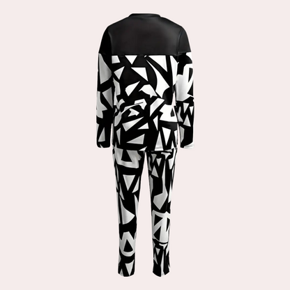 Callidora - Tweedelige loungeset met geometrische print voor dames