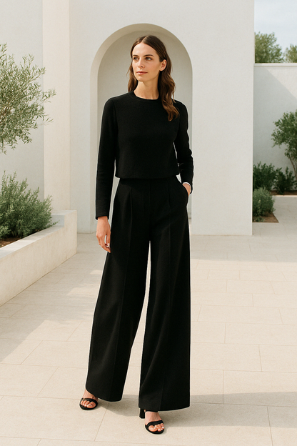 Ceyara | Elegante tweedelige palazzo set