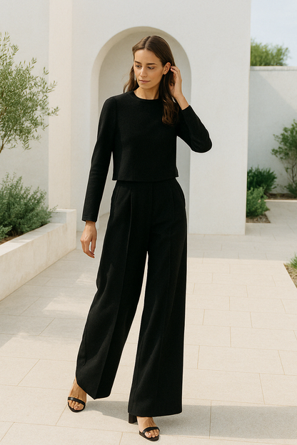 Ceyara | Elegante tweedelige palazzo set