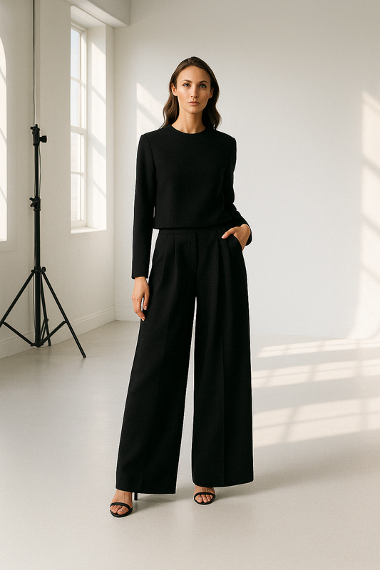 Ceyara | Elegante tweedelige palazzo set