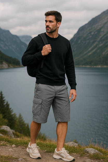 Marc - Heren cargoshort met lange pijp en zakken