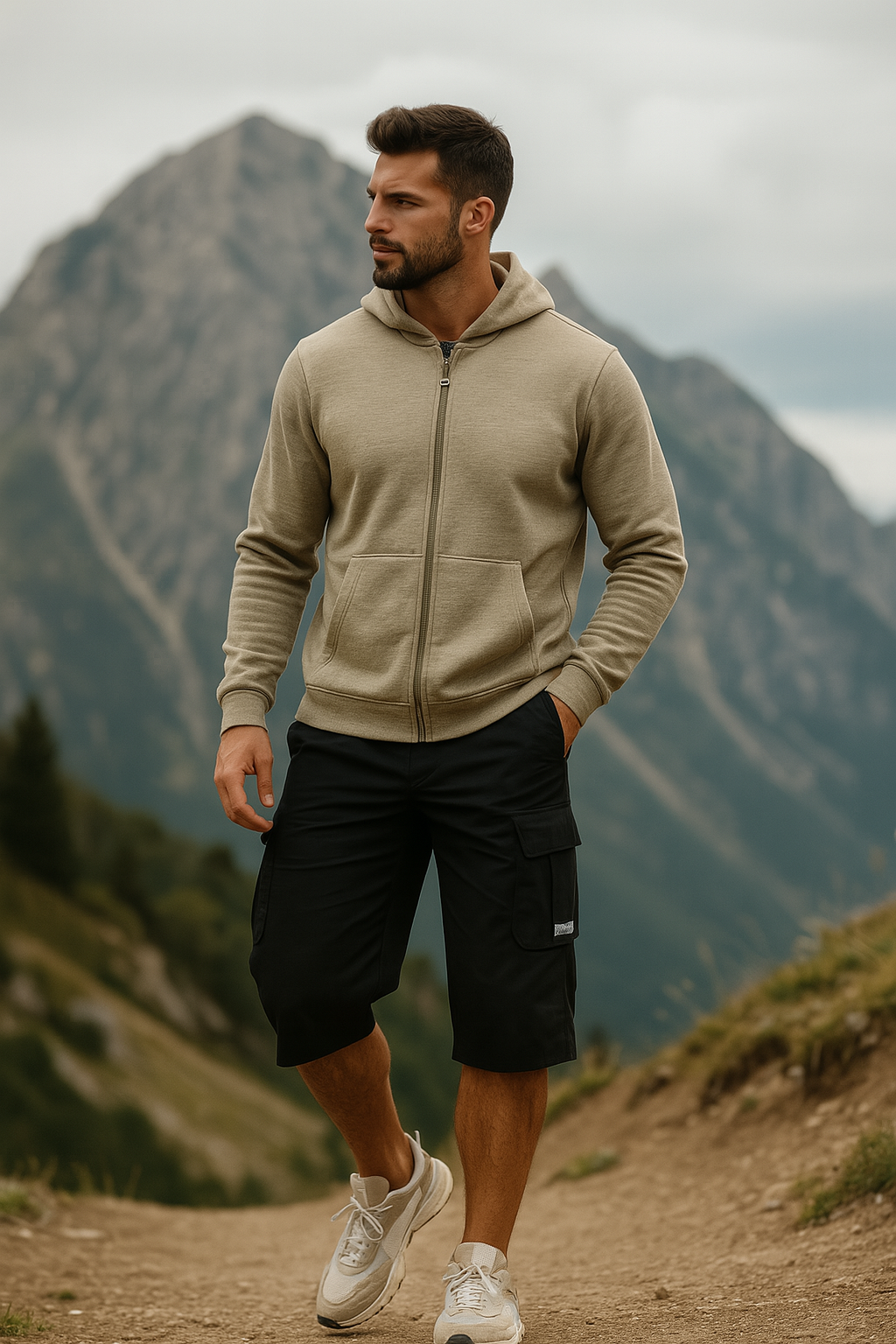 Marc - Heren cargoshort met lange pijp en zakken