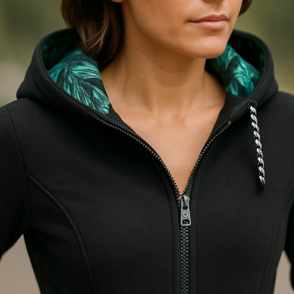 Floral lentejas hoodie waterproof dames