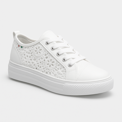 Kinsley | Gehaakte sneakers met vetersluiting voor dames