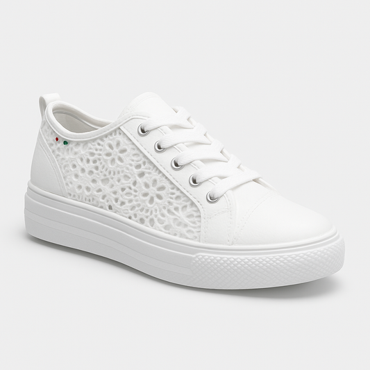 Kinsley | Gehaakte sneakers met vetersluiting voor dames