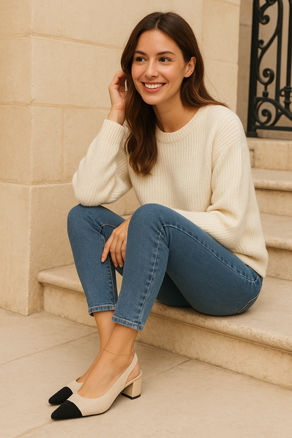 Ursuline | Slingback hak met puntige neus
