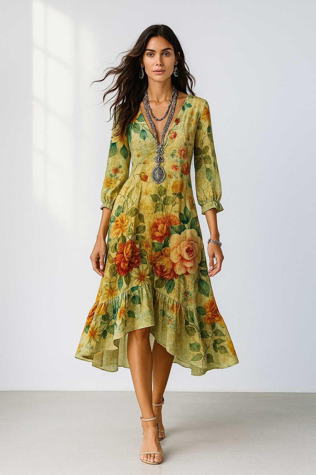 Zarina | Boheemse stijl bloemenjurk