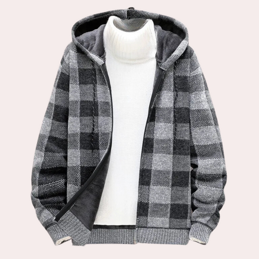 Benny - Geruite hoodie voor heren