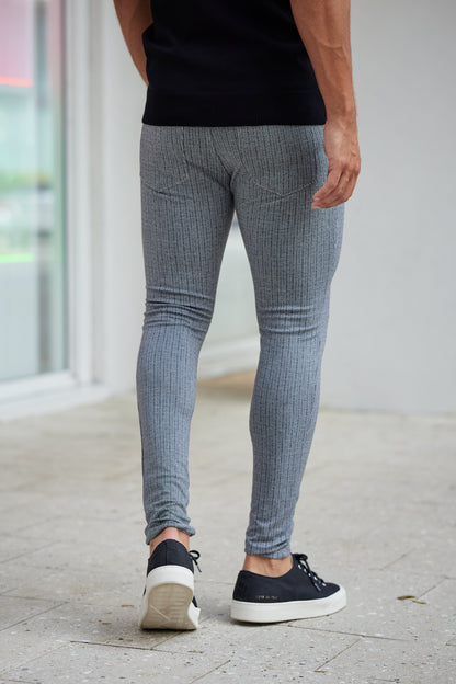 Powell - Slim-fit broek met houndstooth motief