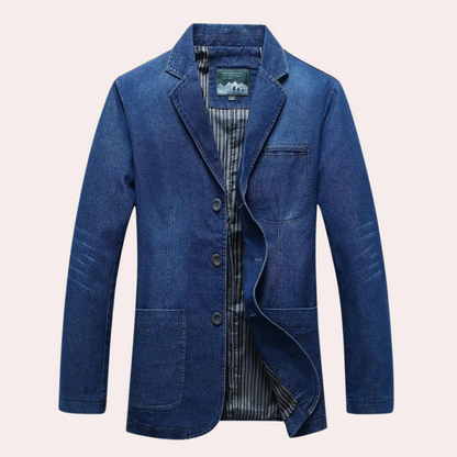 Jezar - Klassieke casual denim blazer voor heren