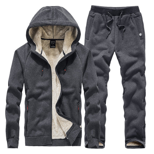 Kazimir - Heren knusse fleecegevoerde hoodie en jogger set