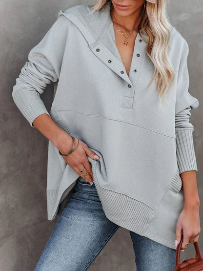 Minya - Casual damessweater met stijlvolle knoopdetails