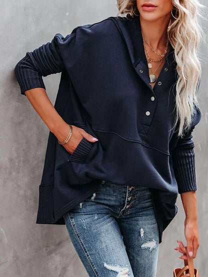 Minya - Casual damessweater met stijlvolle knoopdetails