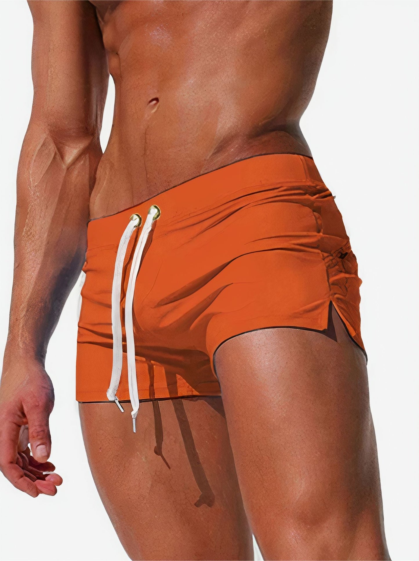 Jorgen - Heren zwemshort met hoge snit en koordsluiting