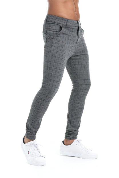 Turco - Heren slim-fit broek met hoge tailleband