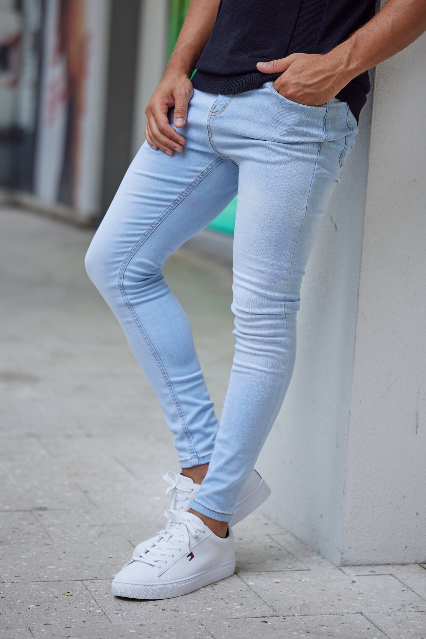 Saunders - Heren slim-fit denim jeans