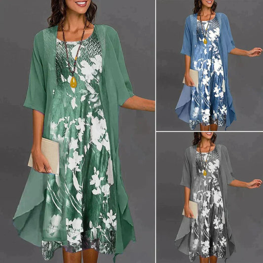 Elenna | Midi-jurk met bloemenprint