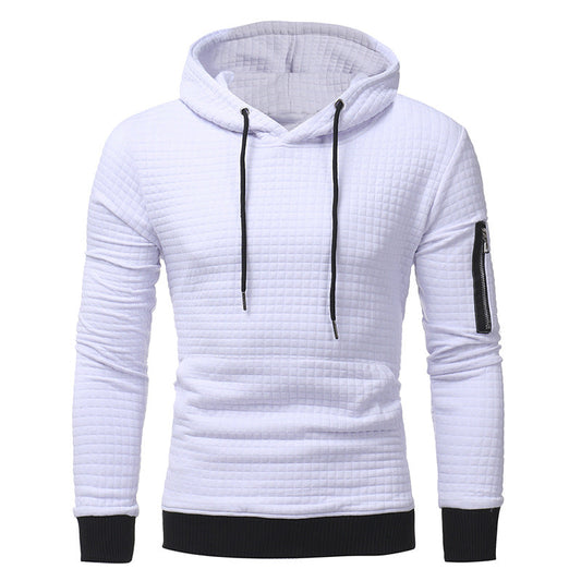 Fabian - Hoodie met horizontale rib