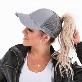 Handige baseball cap voor paardenstaart - dames pet