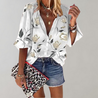 Tess - Damesblouse met bloemenprint