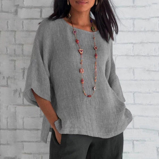Marta - Losvallende oversized top met ronde hals voor dames