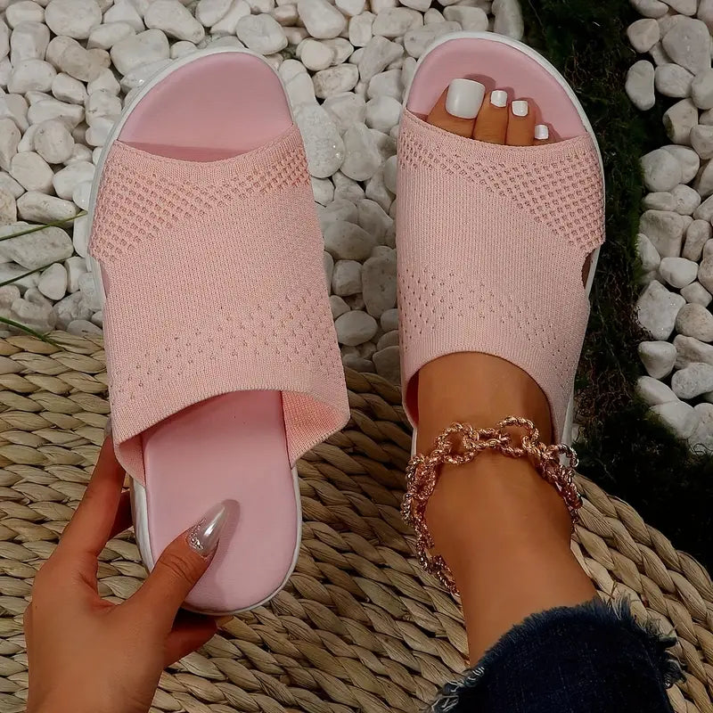 Zuleika - Dames comfort instapsandaal met golvende zool