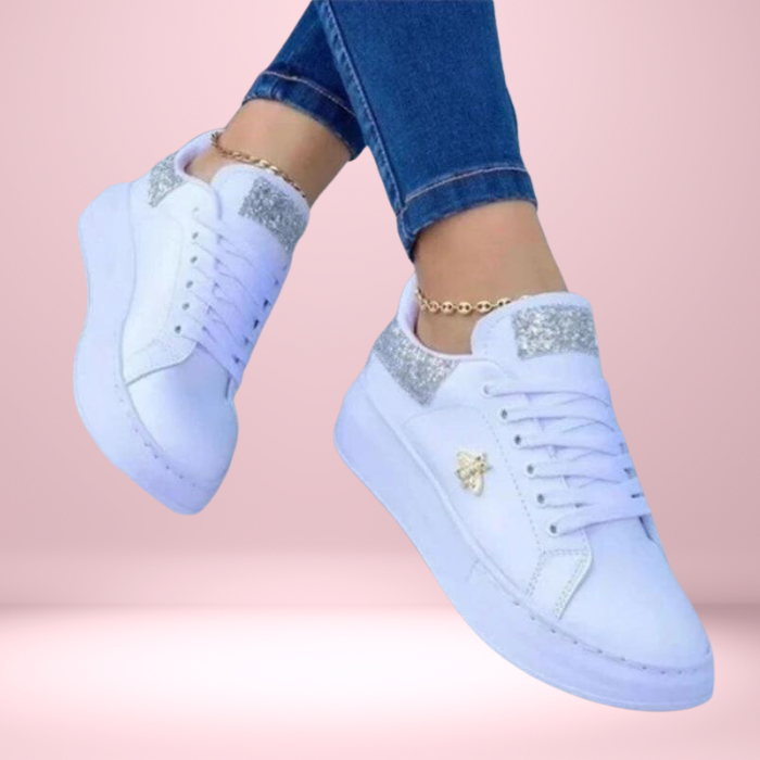 Brunhilde - Lage damessneakers met glitterdetail