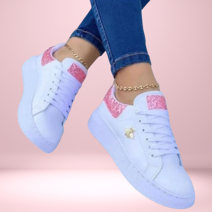 Brunhilde - Lage damessneakers met glitterdetail
